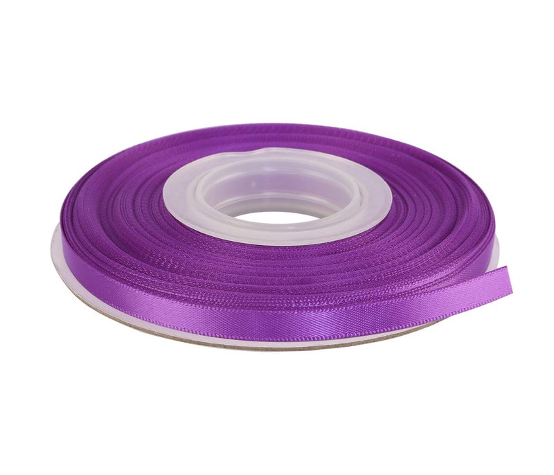 Ribbonitlux 1/4"" Wide Solid Grosgrain Ribbon 25 Yards (465-Purple)  Set for Gift Wrapping  Party Decor  Sewing Applications  Wedding and Craft - Image 1